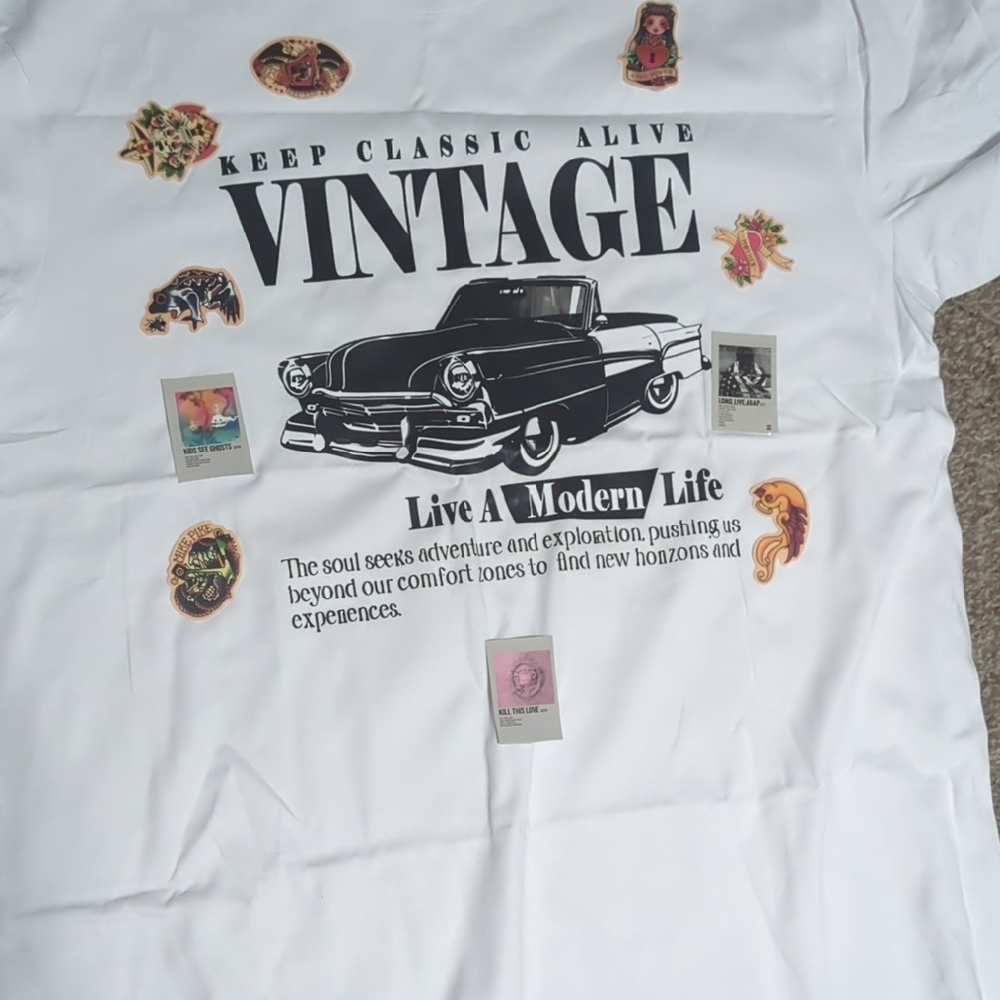 Tailor Vintage White Graphic Tee - Picture 2 of 12